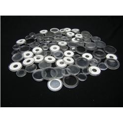 100 Coin Capsule Containers of Various Sizes and Denominations.