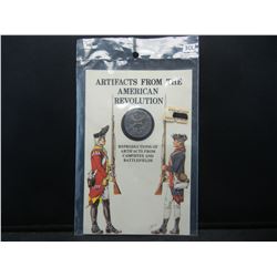 Artifacts From The American Revolution Campsites and Battlefields.  Reproduction of Button from Unif