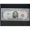 Image 1 : 1963 $5 Red Seal United States Note.  Nice Uncirculated Note.  Serial # A14602402A.