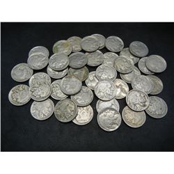 Lot of 40 1936 Full Date Buffalo Nickels.
