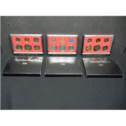 1980 1981 1982 United States Mint 6-Coin Proof Sets With Original Gov't Packaging.