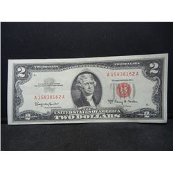 1953-A Red Seal $2 United States Note.  Nice Crisp Note.  Serial # A15838162A