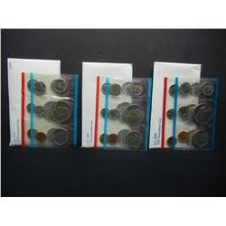 1975 1976 1977 United States Mint 12-Coin Mint Sets With Original Government Packaging.