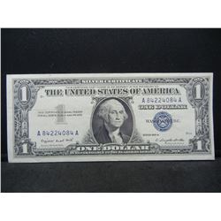 1957-A $1 Blue Seal Silver Certificate.  Nice Crisp Note.  Serial # A84224084A