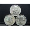 Image 1 : (3) 1964 SILVER (90%) QUARTERS