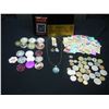 Image 1 : HUGE LOT (NEARLY 20 OZ) OF "JUNK DRAWER COLLECTABLES" (SILVER/PROOF TOKENS/VIALS/ARROW HEADS/FOREIGN