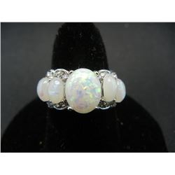 WOMAN'S FIRE OPAL RING (SIZE 7), FASHION JEWELRY