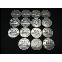 (15) CANADIAN UNC/BU 5 CENTS