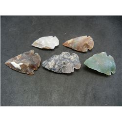 5-AGATE/ARROW-HEADS, AGE UNKOWN