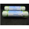 Image 1 : 2005 P and D Mint Wrapped Rolls of Westward Journey Ocean View Nickels.  GEM.