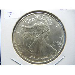 1996 American Silver Eagle.  The tough date.  BU.