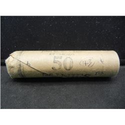 SCARCITY ALERT.  Original roll 1943-D Lincoln Steel cents in old shotgun wrapper.  Has been opened.