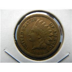1862 Copper Nickel Indian Head Cent.  Very Fine.