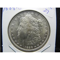 1888-O Morgan Dollar.   GEM Brilliant Uncirculated.  Very clean cheek and very white.
