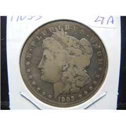 1903-S Morgan Dollar.   Original Very Good.  Semi-Key and always difficult to find.