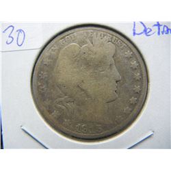 1915 Barber Half.  Very Low Mintage.  A KEY.  Good detail.