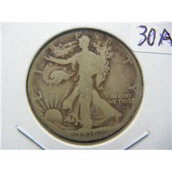 1916-D Walking Liberty Half.  Good.