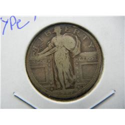 1917 Type 1 Standing Liberty Quarter.  Good.  Four digits visible.