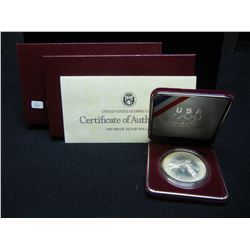 1988-S Olympic Silver Dollar.  GEM Proof in government holder.