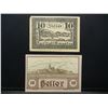 Image 4 : (2) 1920 Austria Notgeld (Not real money used in the depression).  Crisp Uncirculated.
