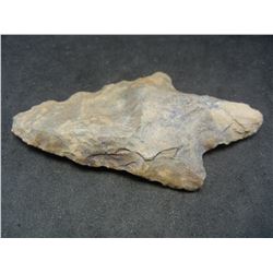 3 1/4 inch Adena Contracting Stem.  Approximately 5000 years old.  White.