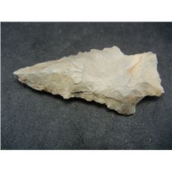 2 inch Kirk Serrated point.  Approximately 9000 years old.  Early Archaic.  Tan.