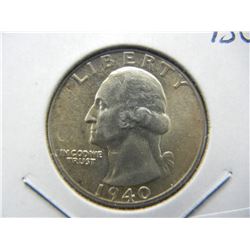 1940 Washington Quarter.  Difficult year in BU.  This one is CHOICE.