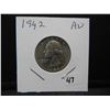 Image 3 : 1942 Washington Quarter.  Almost Uncirculated.