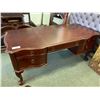 Image 1 : BALMOOR COLLECTION DARK WOOD CLAW FOOT 5 DRAWER WRITING DESK & LEATHER EXECUTIVE CHAIR