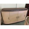 Image 2 : OVERTURE CRISTAL GLASS TOP 6 DRAWER VANITY WITH 4 DOOR STORAGE CREDENZA