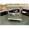 Image 2 : 4 PCS MICHAEL ARMINI QUEEN SIZE GREY STUDDED BEDROOM SUIT INCLUDING ; HEADBOARD, FOOTBOARD,