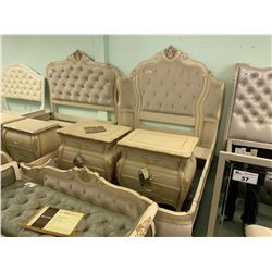 5 PCS MICHAEL ARMINI QUEEN SIZE WING MASON BEDROOM SUIT INCLUDING ; HEADBOARD, FOOTBOARD,