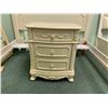 Image 2 : 4 PCS LEA WHITE LEAF PATTERN DOUBLE BEDROOM SUIT  INCLUDING ; HEADBOARD, FOOTBOARD,