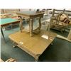 Image 1 : CARAMEL SQUARE MARBLE TOP COCKTAIL TABLE & END TABLE