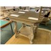 Image 2 : CARAMEL SQUARE MARBLE TOP COCKTAIL TABLE & END TABLE