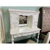 Image 1 : WHITE TRADITIONAL 3 DRAWER VANITY WITH CHAIR & 6 DRAWER MIRROR HUTCH