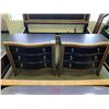 Image 2 : PCS BLACK & LEATHER KING SIZE BEDROOM SUIT INCLUDING ; HEADBOARD, FOOTBOARD,