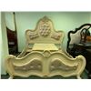 Image 1 : 5 PCS CREAM PADDED QUEEN SIZE BEDROOM SUIT INCLUDING ; HEADBOARD,