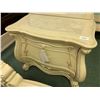 Image 2 : 5 PCS CREAM PADDED QUEEN SIZE BEDROOM SUIT INCLUDING ; HEADBOARD,
