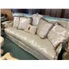 Image 1 : MICHAEL ARMINI CHATEAU WHITE WOOD 3 SEAT SOFA & LOVE SEAT SET WITH CUSHIONS