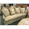 Image 2 : MICHAEL ARMINI CHATEAU WHITE WOOD 3 SEAT SOFA & LOVE SEAT SET WITH CUSHIONS