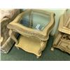 Image 2 : EMPIRE GLASS TOP CREAM COCKTAIL TABLE & END TABLE