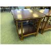 Image 2 : 3 PCS MONTEVERDI METAL & 2 TONE WOOD COCKTAIL TABLE & 2 END TABLES