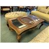 Image 1 : AICO IMPERIAL COURT CHESTNUT & GLASS STORAGE COCKTAIL TABLE
