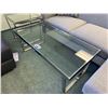 Image 1 : MODERN METAL & GLASS RECTANGULAR COCKTAIL TABLE & END TABLE