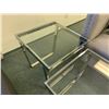 Image 2 : MODERN METAL & GLASS RECTANGULAR COCKTAIL TABLE & END TABLE