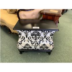 BLACK & WHITE PATTERN 3 DRAWER ACCENT CHEST