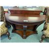 Image 1 : MARISOL DARK WOOD HALF CIRCLE HALL TABLE