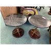 Image 1 : PAIR OF MONTEVERDI WOOD & GRANITE END TABLES