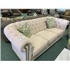 Image 1 : DECOR-REST CREAM STUDDED CURVED BACK 3 SEAT SOFA, ACCENT CHAIR & OTTOMAN